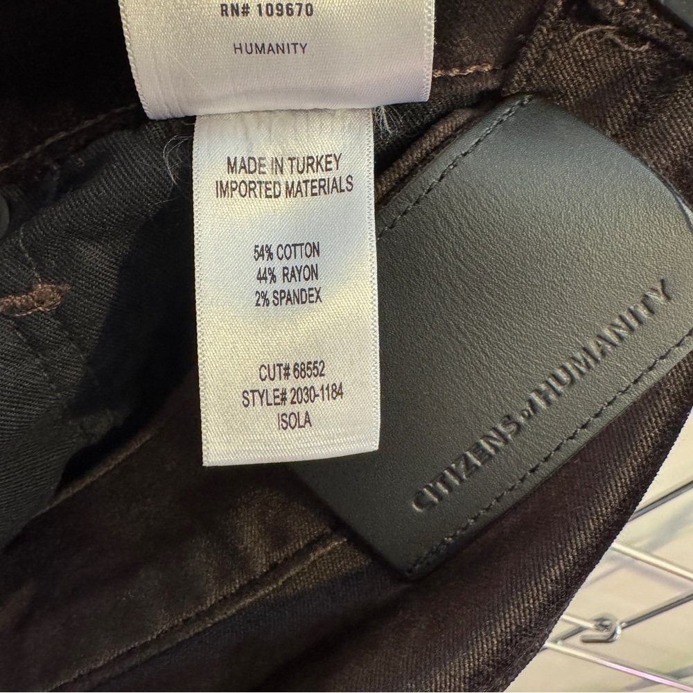 Citizens Of Humanity Isola Corduroy Boot Cut Plush Velvet Black Brown $248.00 - Picture 8 of 11